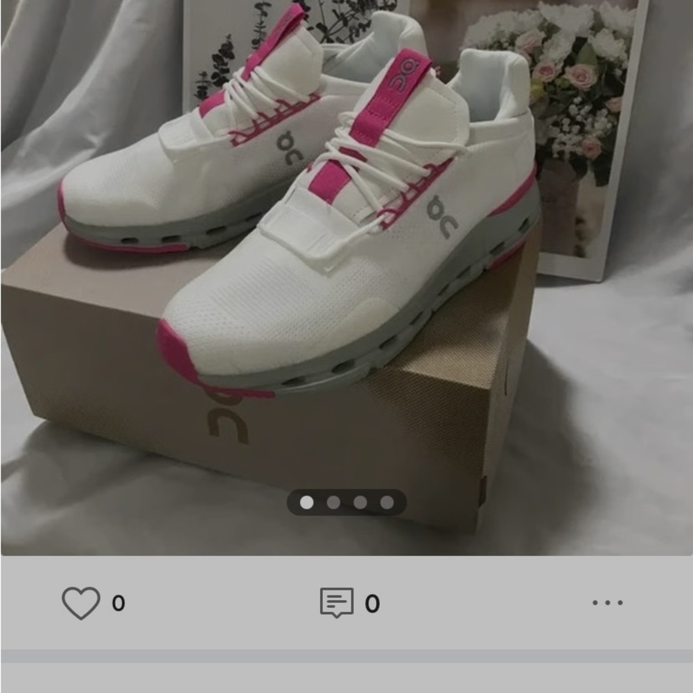 Cloudnova Shoes White Pink Carnation Tag Women’s 10.